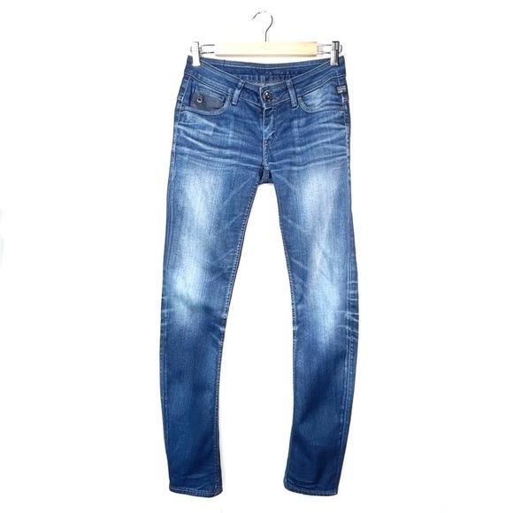 G-Star Jeans “Midge Rover Skinny” Style 5204 Women’s Size 26 Moto Distressed EUC - Picture 1 of 10